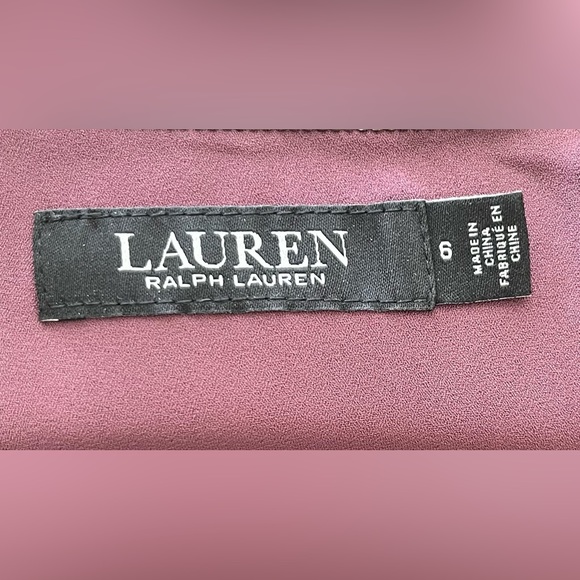 Lauren Ralph Lauren Floral Crinkle Georgette Mini Skirt Purple Size 6 - Picture 4 of 8